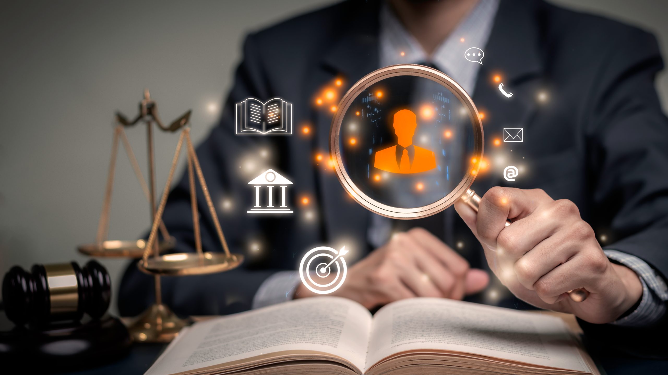 Attorney examining foreclosure case documents