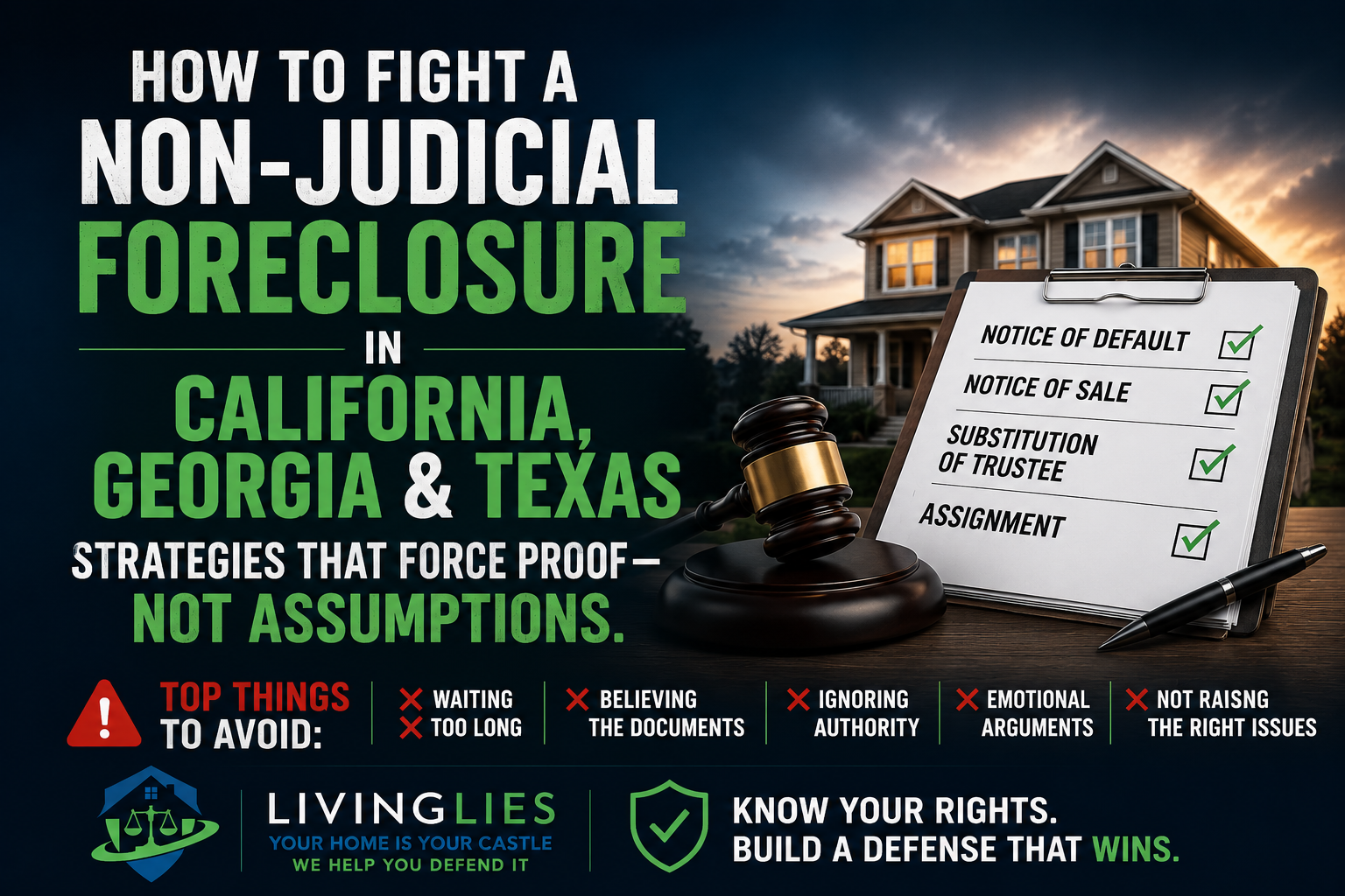 fighting non-judicial foreclosure