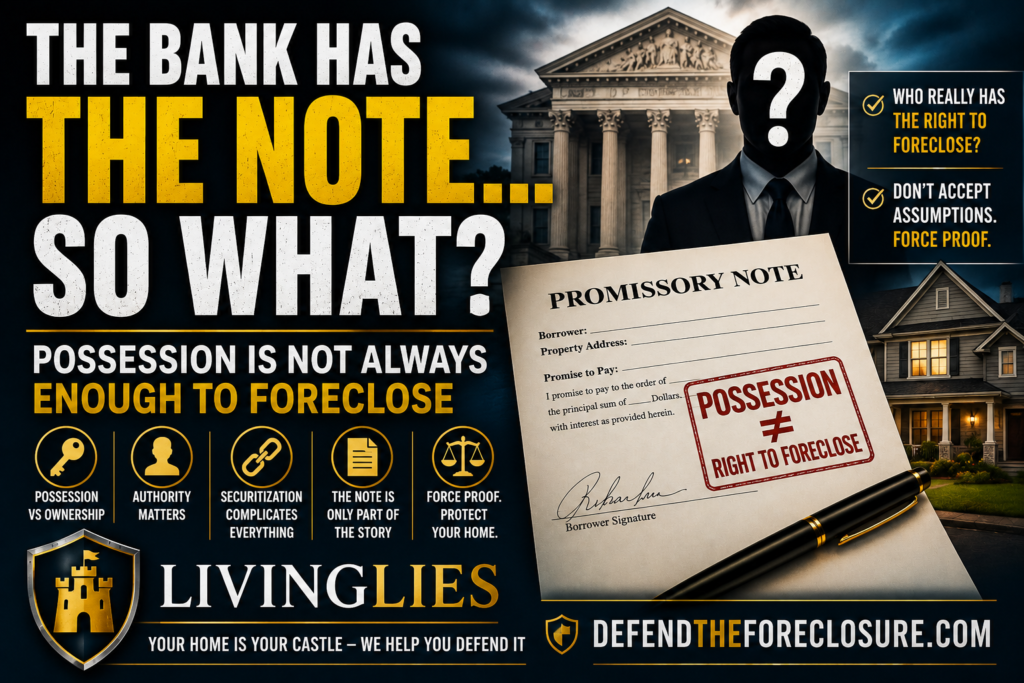 the bank has the note; so what?