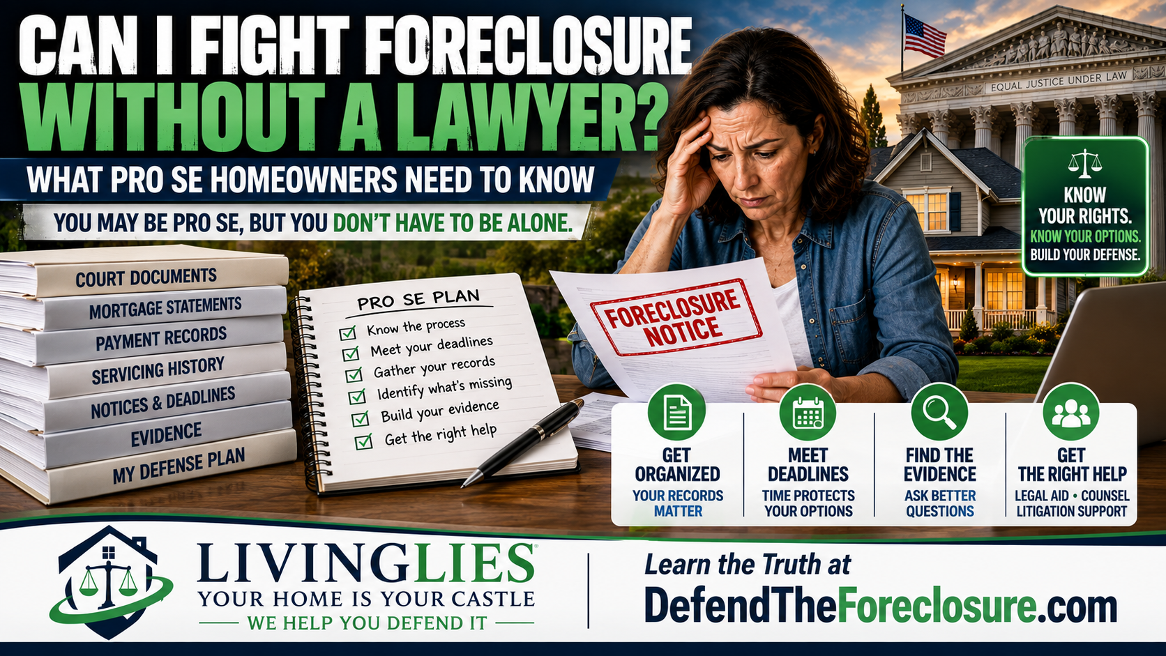 Foreclosure defense pro se