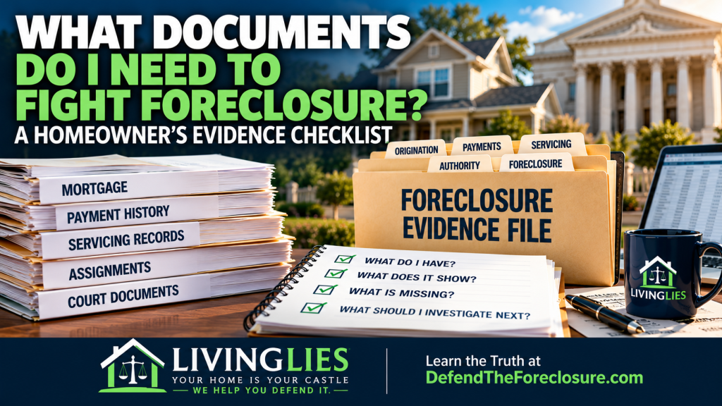 documents needed for foreclosure defense