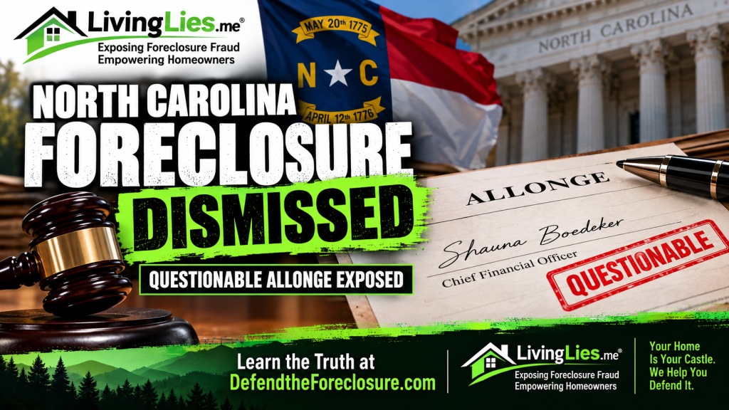 North Carolina foreclosure victory following a challenge to a purported mortgage note allonge and the signer's authority